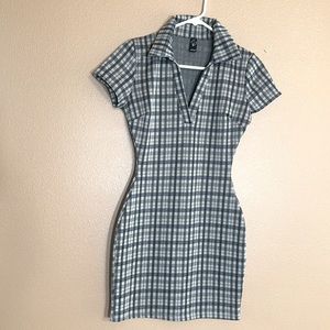 Plaid shirt dress